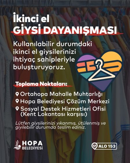 İkinci El Giysi Dayanışması Başlıyor!