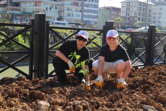 HOPA’DA DÜNYA ÇEVRE GÜNÜ’NDE FİDANLAR TOPRAKLA BULUŞTU